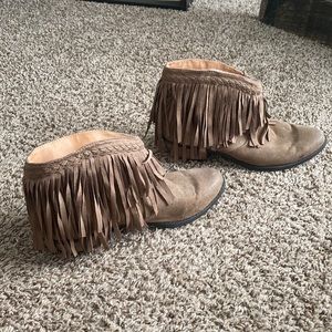 Fringe booties